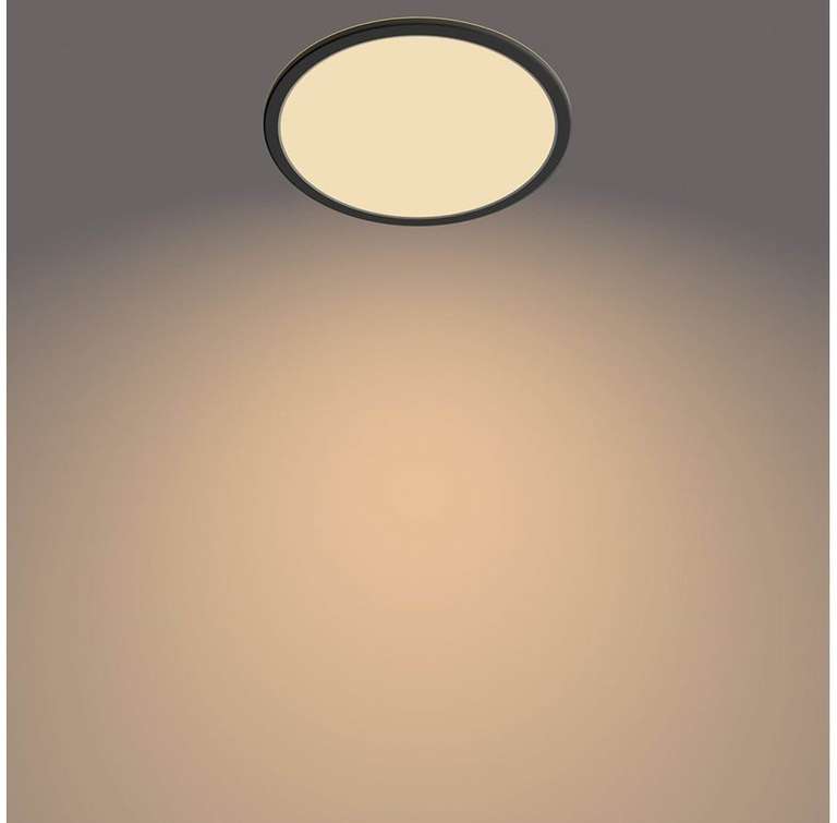 Philips Wand-/Deckenlampe Superslim CL550 Ceiling lamp Ø250 mm LED 15W 2700K SceneSwitch IP44, Black