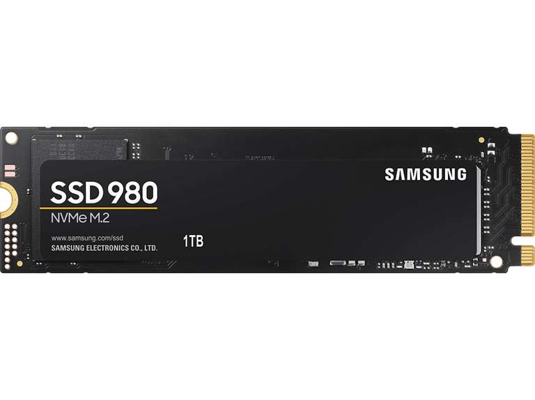 Samsung 980 M.2 NVMe SSD, 1 TB, PCIe 3.0 | Cyberport 54,90€ | SamsungCB 59,30€ | Amazon, Samsung, Otto Up 59,90€ | MediaMarkt, Saturn 59,99€