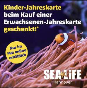 SEA Life Hannover: Jahreskarte online kaufen, gratis Kinder Jahreskarte erhalten