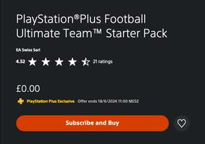 PlayStation Plus - Start-Pack für Football Ultimate Team FC24 kostenlos