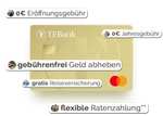 TF Mastercard Gold: 100€ KwK (50+50€), kostenlose Kreditkarte inkl. Reiseversicherungen, weltweit gebührenfrei bezahlen