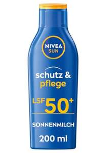 2x NIVEA SUN Schutz & Pflege Sonnenmilch LSF 50+ 250ml (5,59€ je Artikel) [Prime / Spar-Abo]