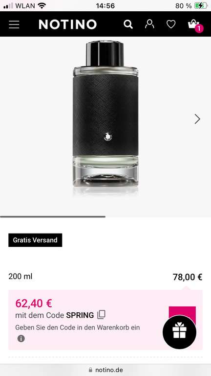 Montblanc Explorer Eau de Parfum 200ml 62,40€ [Notino]