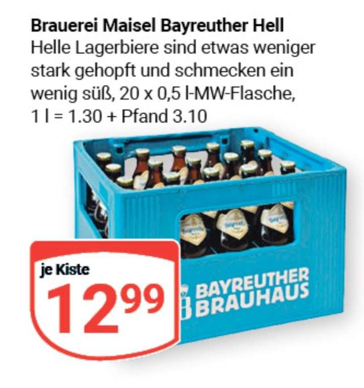 (lokal) Globus Bayreuther hell Bier 20x0.5l