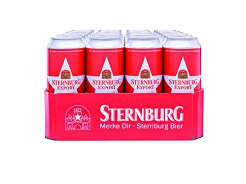 Günstiges Bier: Sternburg Export, EINWEG 24x0,50 L Dose - trotz Inflation sich gepflegt wegschroten für 0,49 EUR pro Dose