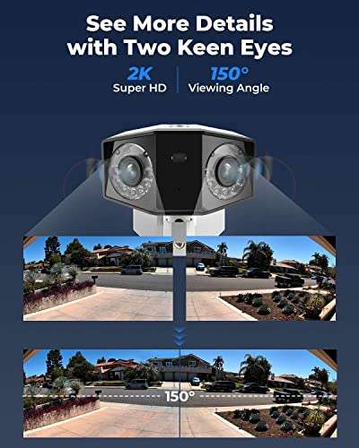 Reolink 4MP PoE Dual-Objektiv Überwachungskamera