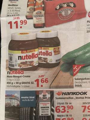 Lokal: Nutella 3,32€/kg bei Multi in Leer und Emden
