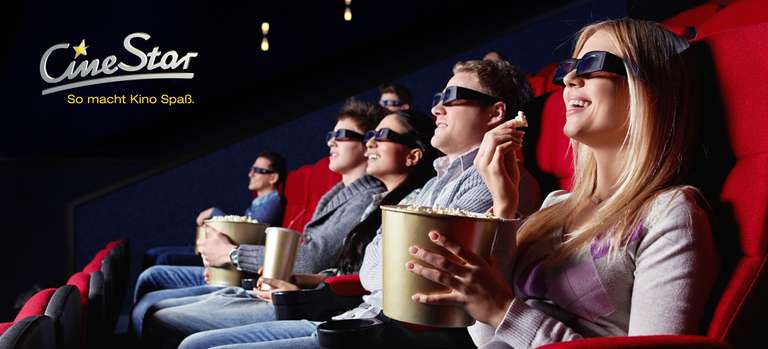 CineStar: 6x Kino für 39,60 € bei Groupon