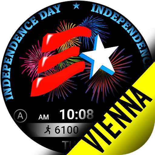 (Google Play Store) Independence Day VS52 Patriot (WearOS Watchface, digital)