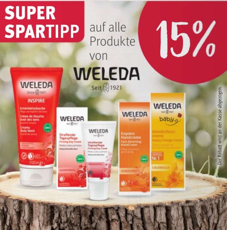 [Rossmann] 15% Rabatt auf alle Produkte von Weleda | Naturkosmetik | (+10% App-Coupon möglich)