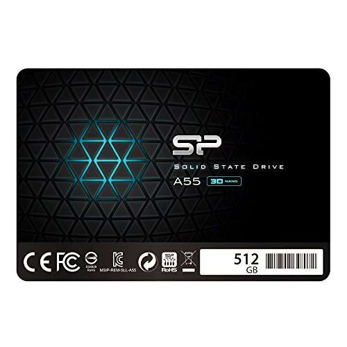 [Amazon Prime] Silicon Power SSD 512GB 3D NAND A55 SLC Cache Performance Boost 2,5 Zoll