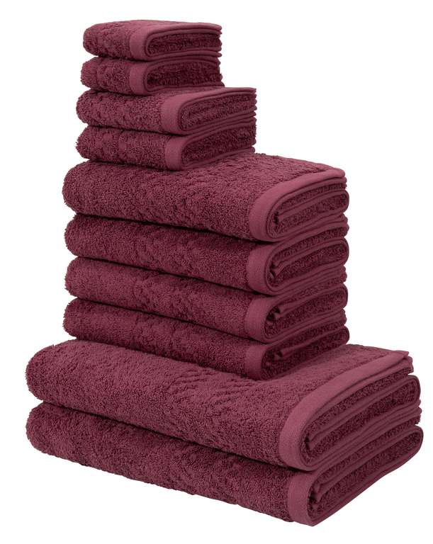 Home affaire Handtuch Set Regona, flauschig und weich, Premium Handtücher mit Bordüre, 500 gr/m², Frottier, (Set, 10-tlg) [OTTO Lieferflat]