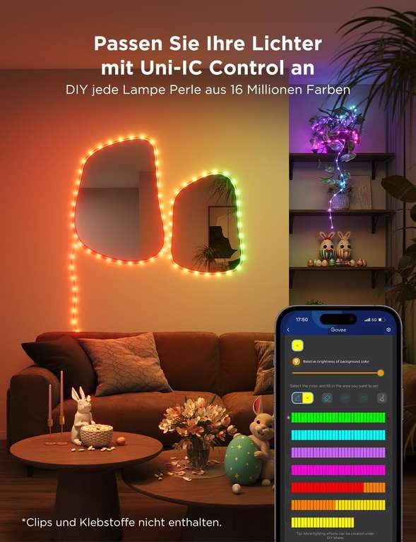 LightsGo LED-Lichterkette Mit 20 Warmweißen LEDs In Herzform – 3,5 Meter USB, Perfekt Für Gemütliche Wohnzimmer-, Party- Oder Tischdekoration