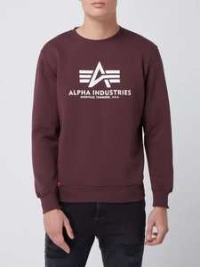 [Anson's] Alpha Industries Herren Basic Sweatshirt (Gr. S bis XXL) in verschiedenen Farben mit Logo-Print oder kleinem Logo auf der Brust