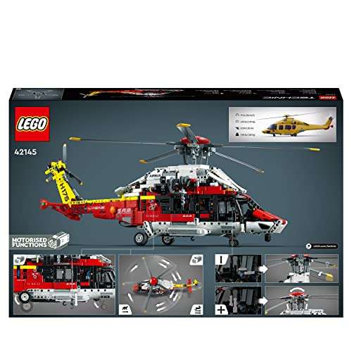 [Amazon Spanien] LEGO 42145 - Technic Airbus H175 Rettungshubschrauber | drehbare Rotoren und motorisierte Funktionen, Hubschrauber