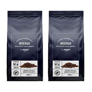 [Prime]by Amazon Kaffeebohnen Caffè Intenso oder Espresso Crema, 1 kg (2 Packungen mit 500g)