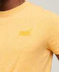 (Wieder verfügbar) Superdry Herren Essential T-Shirt Aus Bio-Baumwolle Mit Logo, gelb S