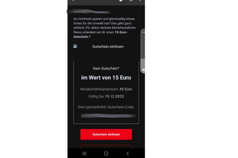 [Deutsche Bahn] Gutscheine 15€, vmtl. auch 10€ und Mitfahrer per Mail/Post/BahnBonus App bis 15.12 (personalisiert)
