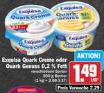 Exquisa Quark Creme für 0,99 € je 500g Becher; 0,2 % Fett; reich an Protein (Angebot + Coupon) [HIT]