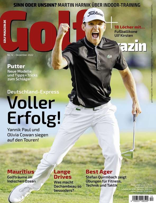 Golf Magazin Abo (12 Ausgaben) für 103 € mit 95 € BestChoice- oder 100 € Zalando-Gutschein als Prämie