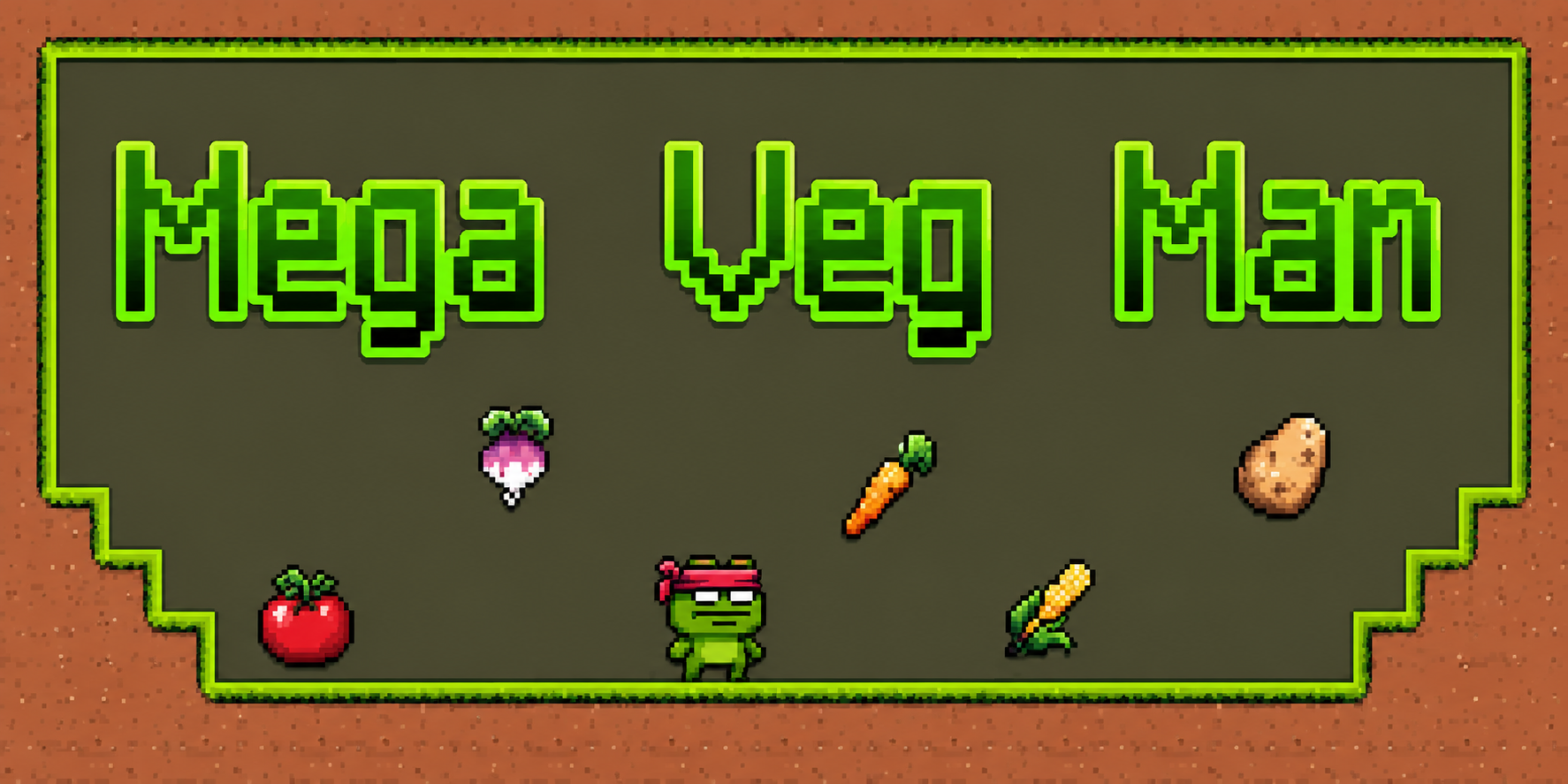 [Steam] Mega Veg Man kostenlos – 2D-Precision-Platformer gratis geworden statt 0,79€
