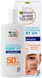 [Prime] Garnier Ambre Solaire Sensitive Expert+ UV Protection Fluid SPF50+ Anti-Oxidativ 40ml (Sonnencreme, Gesicht, Skincare, LSF50+)