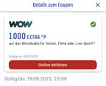 [Payback] 1100 Punkte (= 11€ Cashback; evtl. Personalisiert) für WOW / Monatsabo ab 9,99€ (jederzeit kündbar)