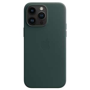 Apple Leder Case mit MagSafe für das iPhone 14 Pro Max in Forest Green / Waldgrün (MPPN3ZM/A)