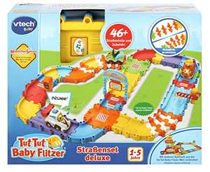 VTech Tut Tut Baby Flitzer - Straßenset Deluxe - Erweiterung mit 46 Teilen/Zubehör für Kinder von 1-5 Jahren | Prime/Otto Lieferflat