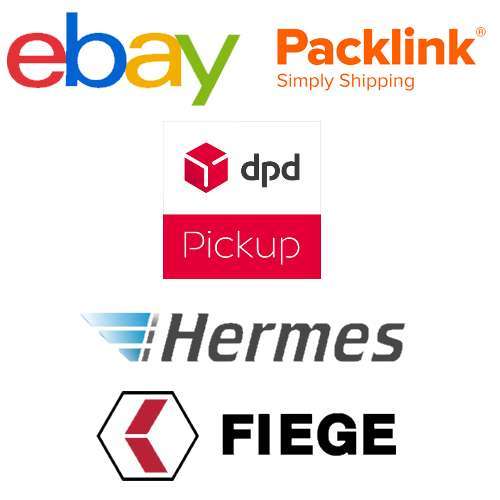 eBay Packlink Paketversand ab 1,77 € XS, DPD S 2,37€, M 3,56€, L 5,82€, FIEGE-Abholung Hermes Express ab 5,82€, BÜWA 500g 1,54€, 1000g 1,65€