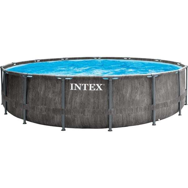 Intex Premium Frame Pool Set Prism Greywood, Ø 457 x 122cm