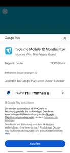 12 Monate hide.me Mobile Protection VPN für 1,67€/M oder der normal 2-Jahresplan für 2,59 €/M (+3 Monate gratis)