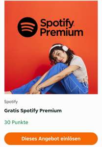 Spotify Premium 4 Monate Gratis für Neukunden (30 Lieferando Punkte)