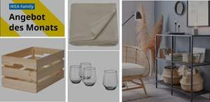 [IKEA] Family-Angebote April | VITTSJÖ Regale ab 59,99€ | KNAGGLIG Holzkiste 9,99€ | IVRIG Gläserset 5,99€ | Filialen, Lieferung ab 2,99€