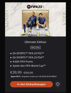 [PSN Store] FIFA 23 Ultimate Edition PS4 / PS5 39,99€