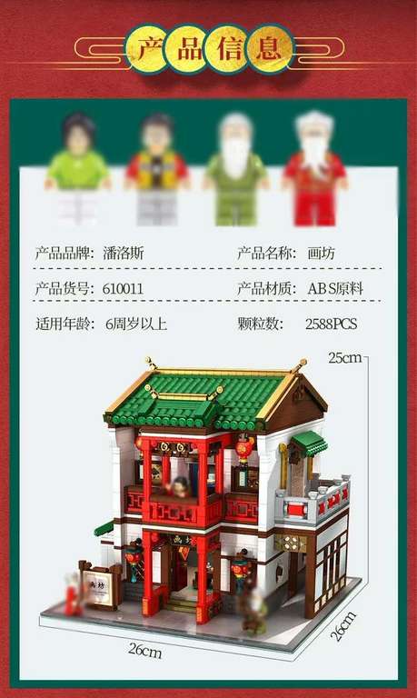 Klemmbaustein: Panlos Chinatown Series (2021) | 610010-610016 [hitian.com] - 18kg, 18.000 Steine