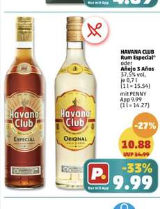 HAVANA CLUB Rum Especial oder Añejo 3 Años 37,5% vol, je 0,71 Penny mit App