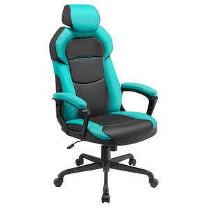 SONGMICS Gaming-Stuhl OBG066Q01 | Sitzhöhe zwischen 46,5-56,5 cm | ergonomische Rückenlehne | bis 150kg | Kippfunktion