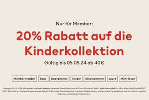 [H&M] 20% Rabatt auf die Kinderkollektion ab 40€ MEW
