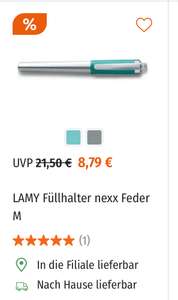 Müller Sonntagsknüller Lamy nexx Füller (bei Abholung 8,79€)
