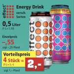 effect Energy Drink 4x 0,5l Dose (1,-€/l) bei Thomas Philipps