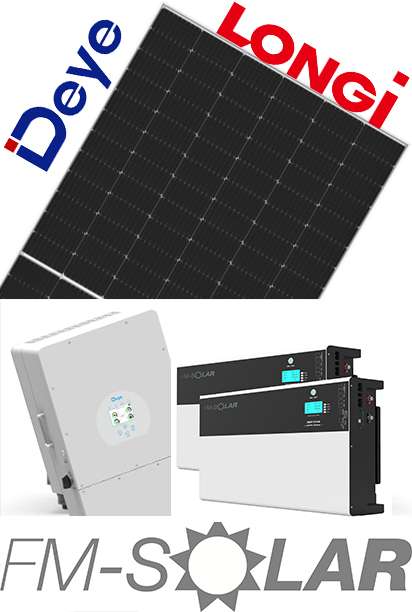 Solarpaket 15,48kWp Hybrid-Wechselrichter, Panel LONGI SOLAR 430W und 20kWh Batteriespeicher