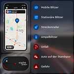 Saphe One+ Verkehrsalarm - Daten von Blitzer.de - Warnt europaweit vor Radar, Blitzer, Unfällen & Gefahren, mit Smartphone via Bluetooth