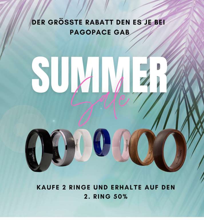 Pagopace Bezahlring Summer Sale - 50% auf den 2. Ring