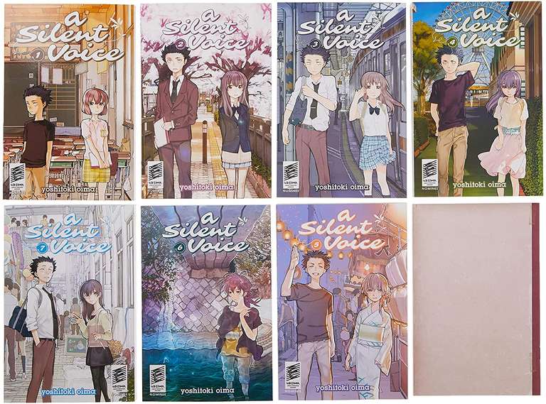 A Silent Voice: Complete Series Box (Schuber, Englisch, 7 Manga, 1344 Seiten, inkl. doppelseitiges Poster & Notizblock)