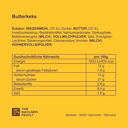 LEIBNIZ Butterkeks (22 x 50g) für 5,04€ inkl. Versand (Prime Spar-Abo)