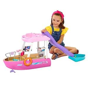 [Prime] Mattel Barbie Traumboot Spielset mit Barbie-Boot, Rutsche und Schwimmzeug (über 20 Teile, ab 3 Jahre)