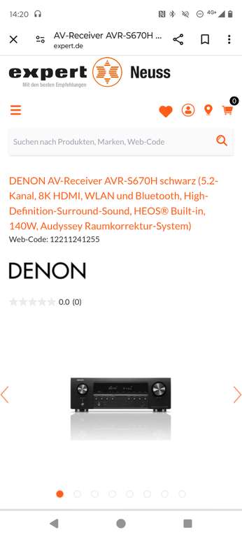 Denon AVR-S 670H für 399,99 € bei Expert Neuss