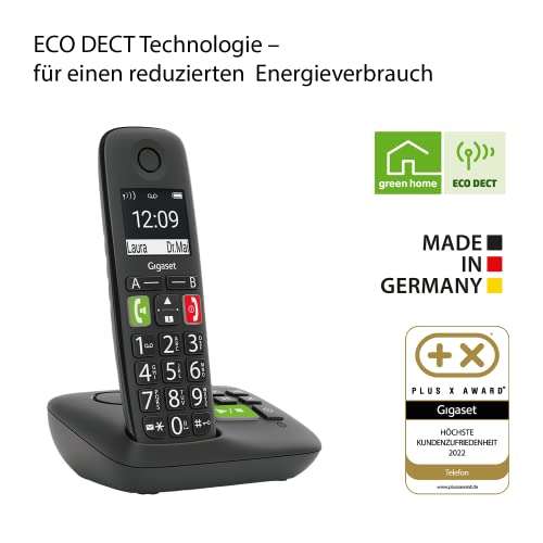 Gigaset E290A schnurloses Telefon, große Tasten, extra laut, Hörgeräte Kopplung möglich (WHD sehr gut)