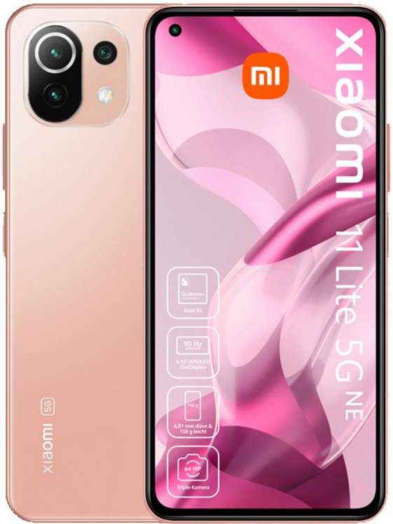 Xiaomi 11 Lite 5G NE (8GB + 128GB) Peach Pink | 6.55 " AMOLED FHD+ 90 Hz | 64 MP Kamera | Android 11 - MIUI 12 | Qualcomm Snapdragon 778G